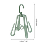 HULIANFU Multifunctional Shoe Rack Folding Hanging Double Hook Shoes Windproof Double Sun Rotating Foldable Drying Rack