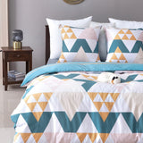 HULIANFU Topfinel Bedding Sets 100%Pure Cotton Soft Comforter Pattern Duvet Cover Pillow Shams Bedding Cover Double Single 3 PCS Bed Set