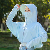 Hulianfu Women Sunscreen Hat Ice Silk Clothing Summer Big Edge Outdoor Shirt Short Coat Uv Protection Boy Hat Sun?hat New