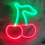 HULIANFU Night Ligh USB Powered Banana Cactus Pineapple Coconut Tree Love Popsicle Hello Rose Led Backplane Neon Lights for Bedroom Decor