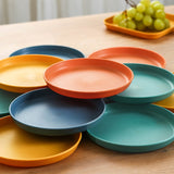 HULIANFU Pure Color Household Plastic Sauce Snack Dessert Plate Sushi Japanese Candy Dishes Desktop Garbage Tray Kitchen Accessories
