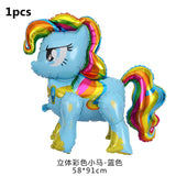 HULIANFU Pink Pony Horse Balloons Helium Unicorn Foil Balloon Kids Toys Wedding Birthday Baby Shower Animal Party Decoration Supplies