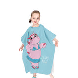 HULIANFU Kids Beach Poncho Cute Cat Print Beach Towel Hooded Super Absorbent Microfibre Children BathRobe Toddler Pool Towel with Hood
