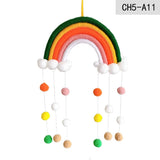 HULIANFU Nordic Cloud Rainbow Raindrop Wall Hangings Decoration For Kid Girls Bedroom Hanging Pendant Baby Bed Tent Hanging Toy Pendant