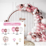 HULIANFU Macaron Pink Balloon Garland Arch Kit Wedding Birthday Party Decoration Kids Globos Gold Confetti Latex Ballon Baby Shower Girl
