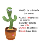 HULIANFU New Electronic Dancing Cactus Singing Dancing Decoration Gift for Kids Funny Early Education Toys Knitted Fabric Plush Toys