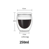 HULIANFU JANKNG Heat-Resistant Double Wall Glass Cup Beer Coffee Cup Set Handmade Beer Tumbler Mug Tea Whiskey Mugs Transparent Drinkware