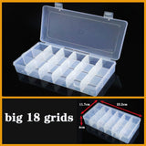 HULIANFU Plastic box Container Screw Holder Case Practical Compartment Jewelry Earring Display case plastic Organizer beads storage boxes