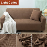 HULIANFU Thick Elastic Sofa Cover Slipcover for Living Room Stretch Polar Fleece Armchair Cover 1/2/3/4 Seater L Shape Corner Sofa Covers