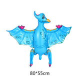 HULIANFU Large 4D Walking Dinosaur Foil Balloons Jungle Animal Boys Birthday Party Decors Jurassic  Standind Dragon Kids Toys Air Globos