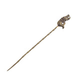 HULIANFU Retro Brass Cigar Pass Needle Cigar Smoker Portable Dredge Drilled Creative Carving Spiral Ventilation Needle Cigar Tool