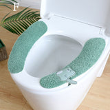 HULIANFU Universal Toilet Seat Stickers With Handles Cartoon Toilet Cushion Pad Washable Household Bathroom Lid Cover Pad Cushion Mat