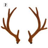 HULIANFU  1 Pair Antlers Headwear Headband Flocking Artificial Sika Deer Antlers DIY Christmas Decorations Photography Props navidad
