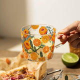 HULIANFU MDZF SWEETHOME 500ml Yellow Peach Cactus Glass Tea Milk Cups With Scale Coffee Mug Party Creative Drinkware Tumbler Water Cups