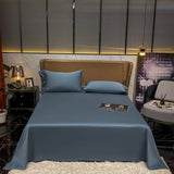 HULIANFU OLOEY Flat bed sheet Egyptian cotton 60S bed sheets twin king queen size bed lines  Solid Color Right-angle sheets Rich colors