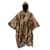 HULIANFU Portable Multifunctional 3 In 1 Rain Coat Hiking Camping Raincoat Poncho Mat Awning Durable Outdoor Activity Rain Gear Supplie