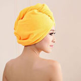 HULIANFU Thicken Microfiber Dry Hair Towel Quick Drying Lady Dry Hair Cap Strong Absorbent Lady Shower Turban Head Wrap Bathing Tools