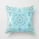 HULIANFU Super Hot Hipster Light Blue Green Mint Cushion Cases Modern Geometry Print Boho Decorative Pillowcase Sofa Couch Throw Pillows