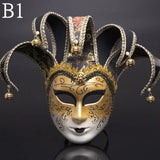 HULIANFU Newly High-end Venetian Masquerade Mask Mask Europe and The United States Halloween Clown Mask Show Supplies