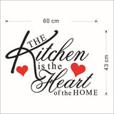 HULIANFU Kitchen Wall Stickers Vinyl Wall Decals for Kitchen English Quote Home Decor Art Decorative Stickers PVC Dining Room For Bar PVC