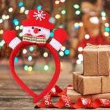 HULIANFU 2023 Christmas Led Light Headbands Santa Elk Antlers Headband Kids Adult Headwear Ornaments Christmas Party Cosplay Supplies