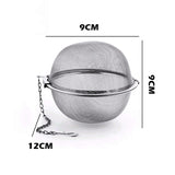 HULIANFU Stainless Steel Cooking Spices Infuser Fine Mesh Loose Tea Herbal Strainer Filter with Extended Chain Kitchen Seasoning Balls