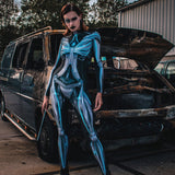New Halloween Robot Jumpsuit Stage Costume Sexy Tights Sci-Fi Cosplay Costumes Women Performance Scary Party Characters Clothing
