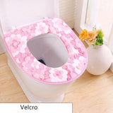 HULIANFU Warm Winter Toilet Seat Cover Closestool Mat Washable Bathroom Accessories Coral Fleece Soft Toilet Pad Universal Toilet Cushion