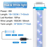 HULIANFU Super Slim LEDs Aquarium Lighting Aquatic Plant Light 18-75CM Extensible Waterproof Clip on Lamp For Fish Tank 90-260V