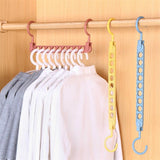 HULIANFU Magic 9-hole Support Circle Clothes Hanger Clothes Drying Rack Multifunction Plastic clothes rack Home Storage Hangers