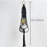 HULIANFU New arrival good quality handmade macrame plant hanger, pot holder  pot hanging  pot tray for garden for home