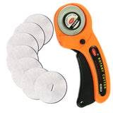 HULIANFU LeatherCraft 45mm Rotary Cutter Leather Cutting Tool Fabric Cutter Circular Blade DIY Patchwork Sewing Quilting Fit Olfa Cut