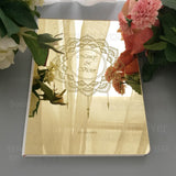 HULIANFU Wedding Guest Book Personalized Guestbook Signature Decor Engrave Carve Mirror Blank Favor Gifts Party White Cover Gift  G026