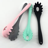 HULIANFU Silicone Pasta Noodle Spoon Pasta Scoop Colander Noodle Spaghetti Ladle Slot Spoon Heat-Resistant Tableware Kitchen Gadget