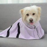 HULIANFU Wearable Dog Bathrobe Towels Super Absorbent Dog Bath Towel Coral Fleece Drying Robes Moisture Absorbing For Dog And Cat