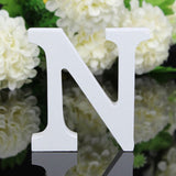 HULIANFU White Wood Letter Alphabet DIY Personalised Name Design Art Crafts Free Standing Xmas Birthday Wedding Party Home Decoration