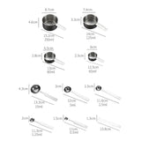 HULIANFU UPORS 8/10Pcs Stainless Steel Measuring Cups and Spoons Set Deluxe Premium Stackable Tablespoons Home Tools Kitchen Accessories