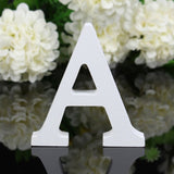 HULIANFU White Wood Letter Alphabet DIY Personalised Name Design Art Crafts Free Standing Xmas Birthday Wedding Party Home Decoration