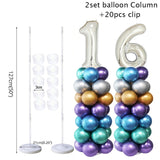 HULIANFU Table Balloon Arch Set Ballon Column Stand for Wedding Birthday Party Decorations Kids Balloons Accessories Christmas Decor ball