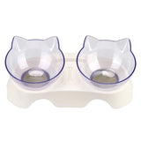 HULIANFU Non-Slip Pet Bowls For Cats Food Cat Water Bowl Double Cat Bowl Dog Bowl Pet Feeding Cat Dogs Feeder Protection Cervical