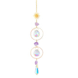 HULIANFU Prism Suncatcher,Hanging Window Crystals,Rainbow Light Catcher,Crystal Sun 50mm Catcher,Summer Gift,Octagon Beads