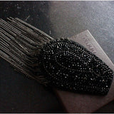 HULIANFU New Clothing Epaulettes Accessories Patch Metal Diamond Tassels Epaulet Dress Apparel Accessories