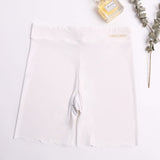 Hulianfu M~4xl Women's Safety Pants Thin Breathable Non-curling Boxer Shorts High Waist Short Pants Plus Size Four-corner Legging Shorts