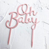 HULIANFU New Wooden One Baby Happy Birthday Cake Toppers Love One Newborn Birthday Cake Topper for Baby Birthday Party Cake Decorations