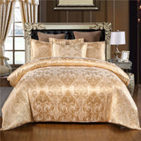 HULIANFU ROMANZO European style bedding set 3piece/set double/single/double/large double bed quilt cover + pillowcase Satin jacquard