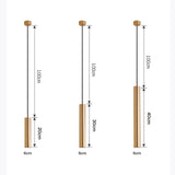 HULIANFU Modern LED Pendant Light Long Tube Pendant lamp Cylinder Pipe Hanging Lamp for Living Room Kitchen Light Fixture Decor Luminaire