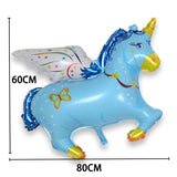 HULIANFU Unicorn Balloon Decoration Happy Birthday Party Supplies Foil Letter Balloon Globos Balony Banner Streamer Baby Shower Balloons