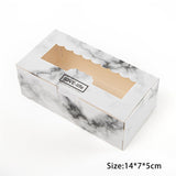 HULIANFU StoBag 5pcs Egg Yolk Crisp Cookie Baking Packing Box Donuts Chocolate Gift Clear Window Birthday Christmas Event &amp; Party Favors