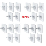 HULIANFU Multi-Purpose Hooks 5/10 Pairs Double-sided Adhesive Wall Hooks Waterproof Clothes Hats Towel Hooks Kitchen Bath Door Hooks