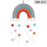 HULIANFU Nordic Cloud Rainbow Raindrop Wall Hangings Decoration For Kid Girls Bedroom Hanging Pendant Baby Bed Tent Hanging Toy Pendant